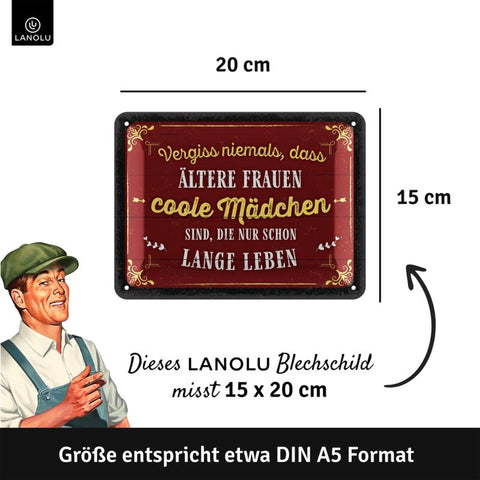 Blechschild Coole Mädchen