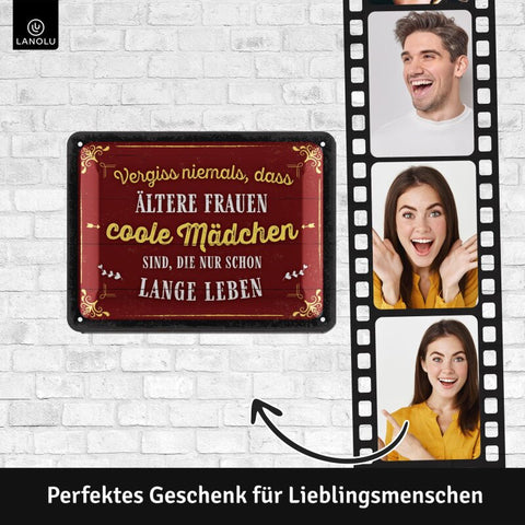 Blechschild Coole Mädchen