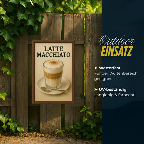 Latte Macchiato Blechschild