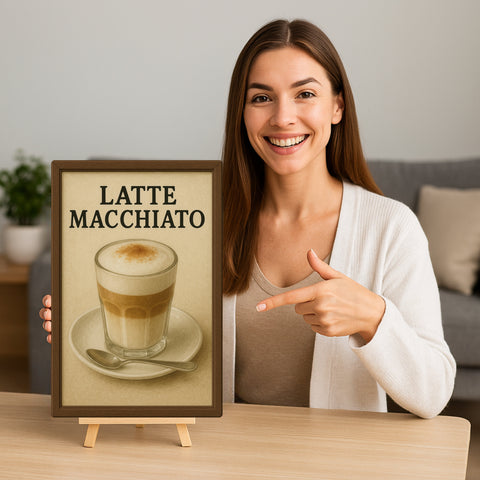 Latte Macchiato Blechschild