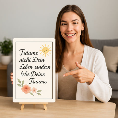 Lebe deine Träume Blechschild