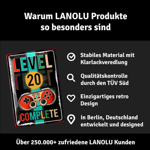 Blechschild Retro Gaming Controller