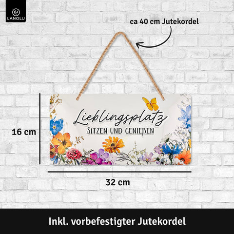 Blechschild Lieblingsplatz genießen