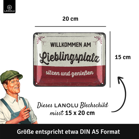 Blechschild Lieblingsplatz