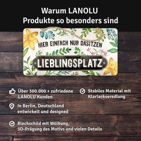 Blechschild Lieblingsplatz quer