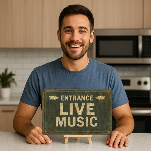 Live Music Blechschild