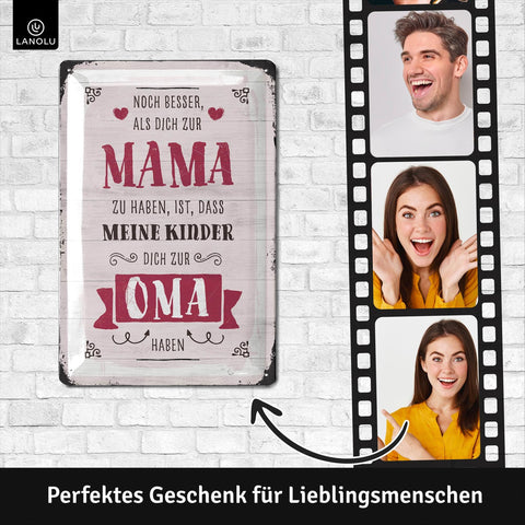 Blechschild Mama Kinder Oma