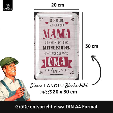 Blechschild Mama Kinder Oma