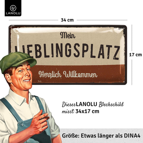 Blechschild Mein Lieblingsplatz
