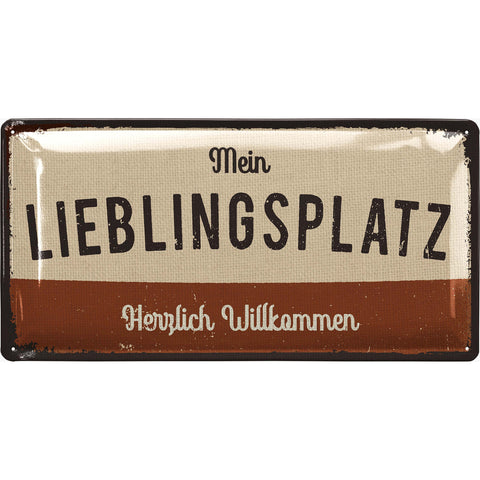Blechschild Mein Lieblingsplatz
