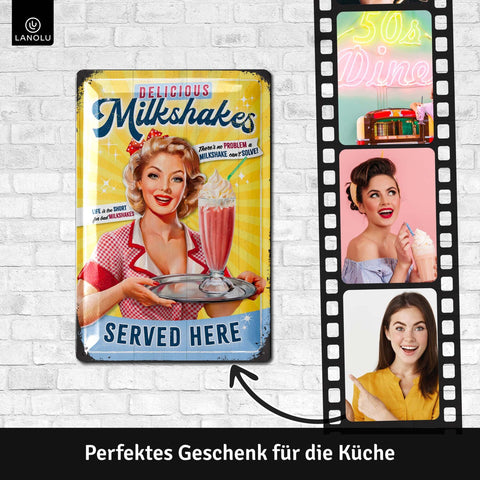 Blechschild Milkshake