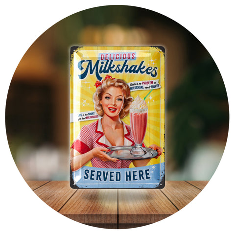 Blechschild Milkshake