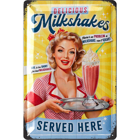 Blechschild Milkshake