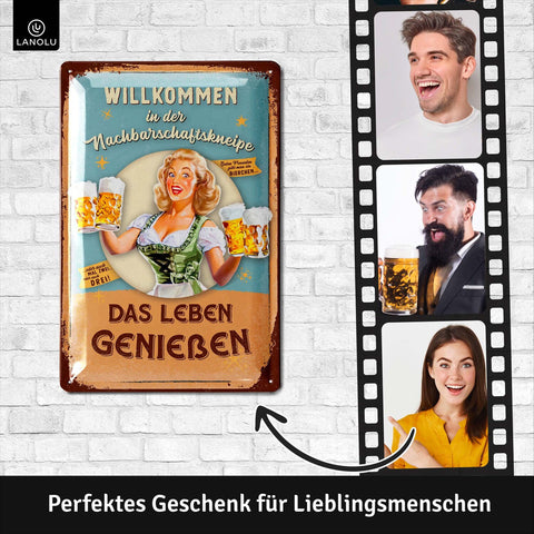 Blechschild Nachbarschaftskneipe