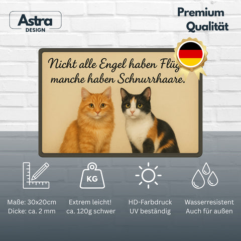 Nicht alle Engel Katzen Blechschild