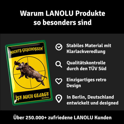 Blechschild Nichts geschossen