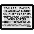 Blechschild Amerikanischer Sektor DDR