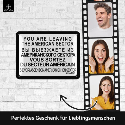 Blechschild Amerikanischer Sektor DDR