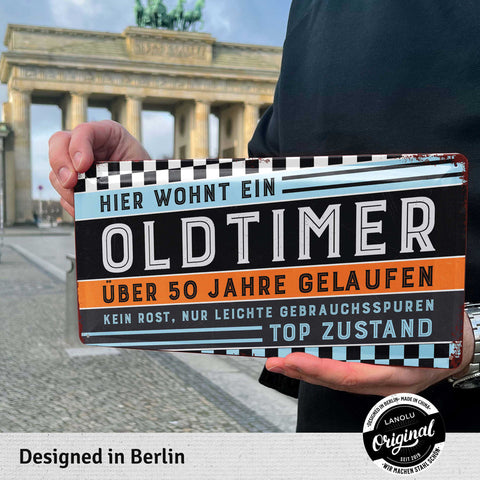 Blechschild Oldtimer 50 Jahre