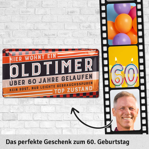 Blechschild Oldtimer 60 Jahre