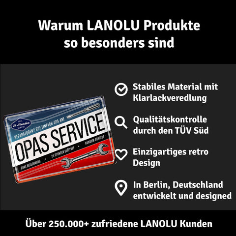 Blechschild Service von Opa