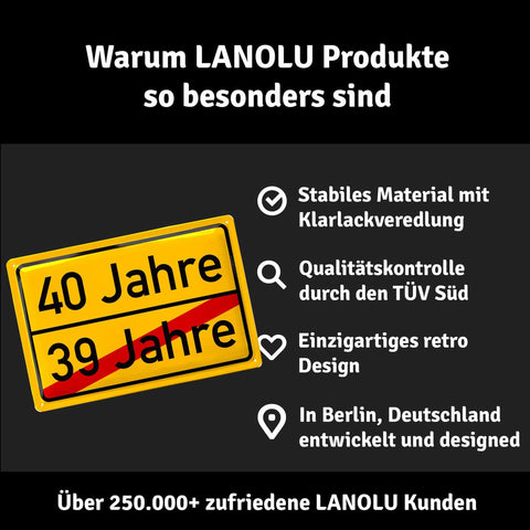Blechschild 40 Jahre Ortsschild
