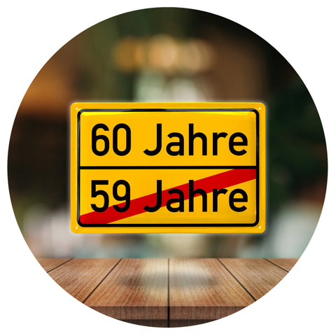 Blechschild 60 Jahre Ortsschild