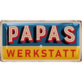 Blechschild Papas Werkstatt