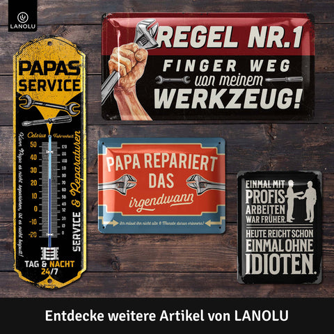 Blechschild Werkstatt & Service Papa