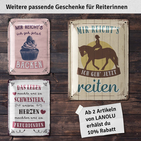 Blechschild Ich liebe es Pferd