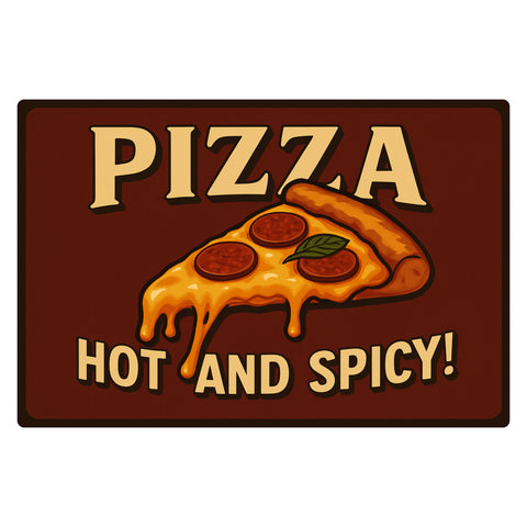 Pizza Hot and Spicy Blechschild
