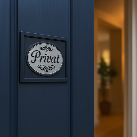 Privat Blechschild für Zuhause