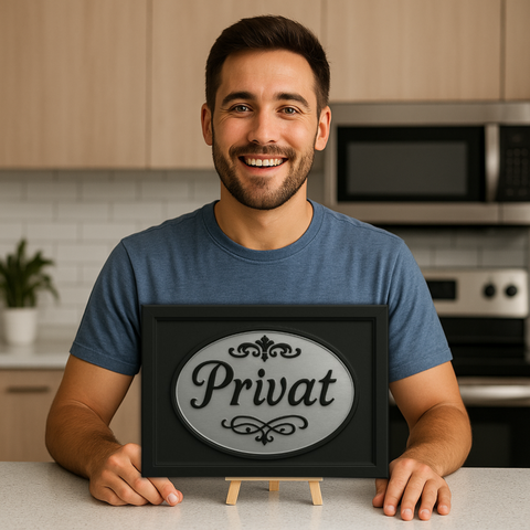 Privat Blechschild für Zuhause
