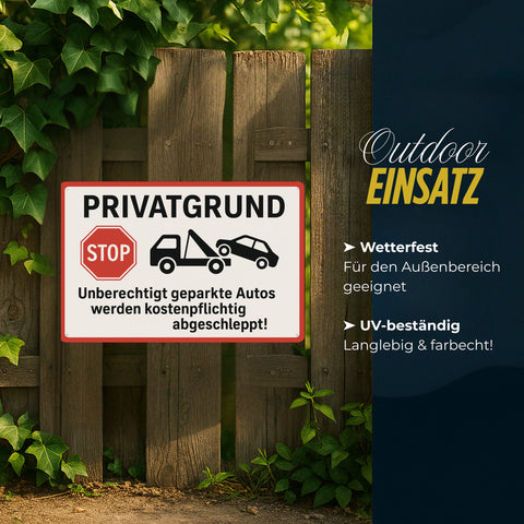 Privatgrund Blechschild