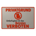 Privatgrund Betreten Verboten Blechschild