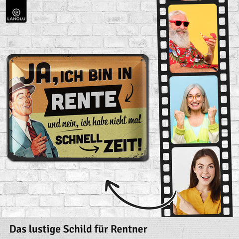 Blechschild Rente
