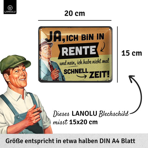 Blechschild Rente