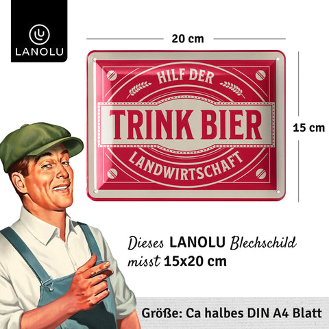 Blechschild Hilf der Landwirtschaft
