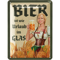 Blechschild Bier Urlaub