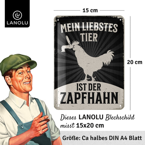 Blechschild Tier Zapfhahn