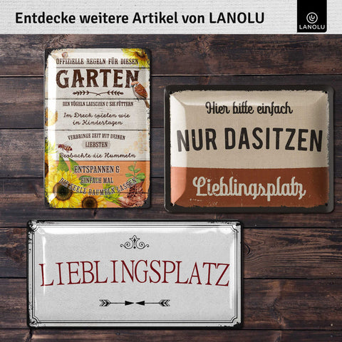 Blechschild Gartenarbeit Yoga