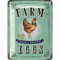 Blechschild Farm eggs