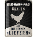 Blechschild Hennen liefern