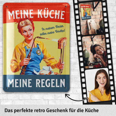 Blechschild Meine Küche