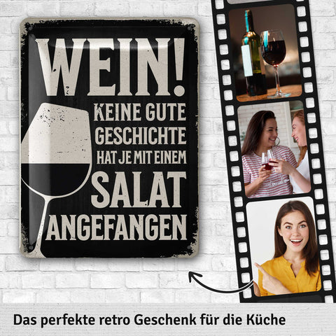 Blechschild Wein Geschichte