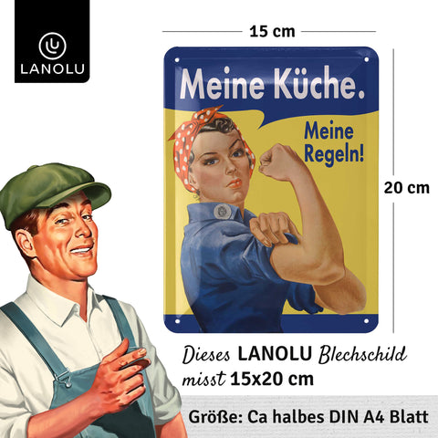 Blechschild Meine Küche