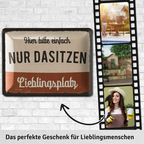 Blechschild Meine Lieblingsplatz
