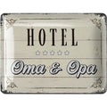 Blechschild Hotel Oma & Opa