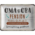 Blechschild Oma & Opa Pension
