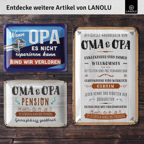 Blechschild Opas Service & Reperatur